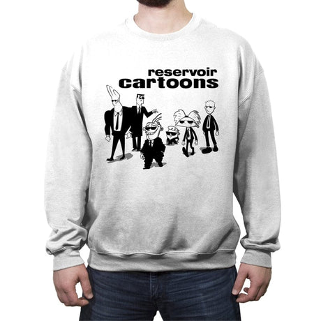 Reservoir Cartoons - Crew Neck Sweatshirt Crew Neck Sweatshirt RIPT Apparel Small / White