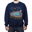 Rest In Pizza - Crew Neck Sweatshirt Crew Neck Sweatshirt RIPT Apparel Small / Navy