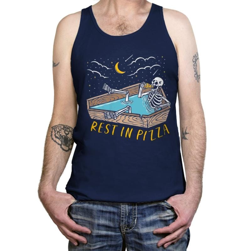 Rest In Pizza - Tanktop Tanktop RIPT Apparel X-Small / Navy