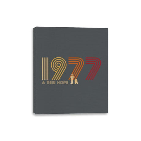 Retro 1977 - Canvas Wraps Canvas Wraps RIPT Apparel 8x10 / Charcoal