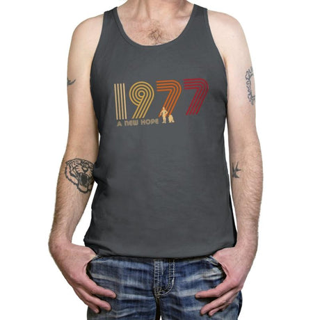 Retro 1977 - Tanktop Tanktop RIPT Apparel X-Small / Asphalt