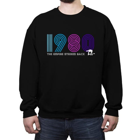 Retro 1980 - Crew Neck Sweatshirt Crew Neck Sweatshirt RIPT Apparel Small / Black