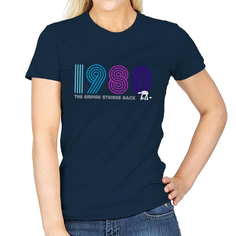 Retro 1980 - Womens T-Shirts RIPT Apparel Small / Navy