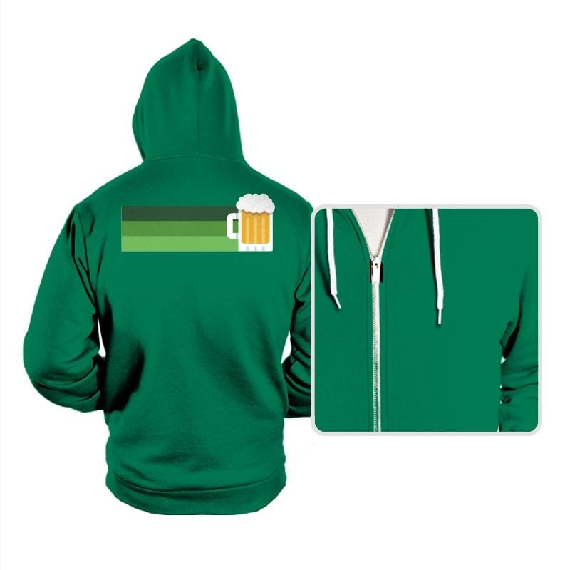 Retro Beer Stripes - Hoodies Hoodies RIPT Apparel Small / Kelly