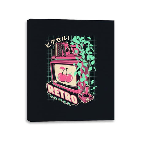 Retro Gaming - Canvas Wraps Canvas Wraps RIPT Apparel 11x14 / Black