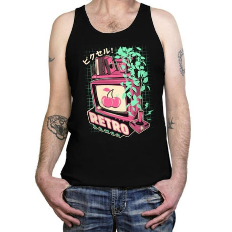 Retro Gaming - Tanktop Tanktop RIPT Apparel X-Small / Black