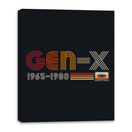 Retro Gen-X - Canvas Wraps Canvas Wraps RIPT Apparel 16x20 / Black