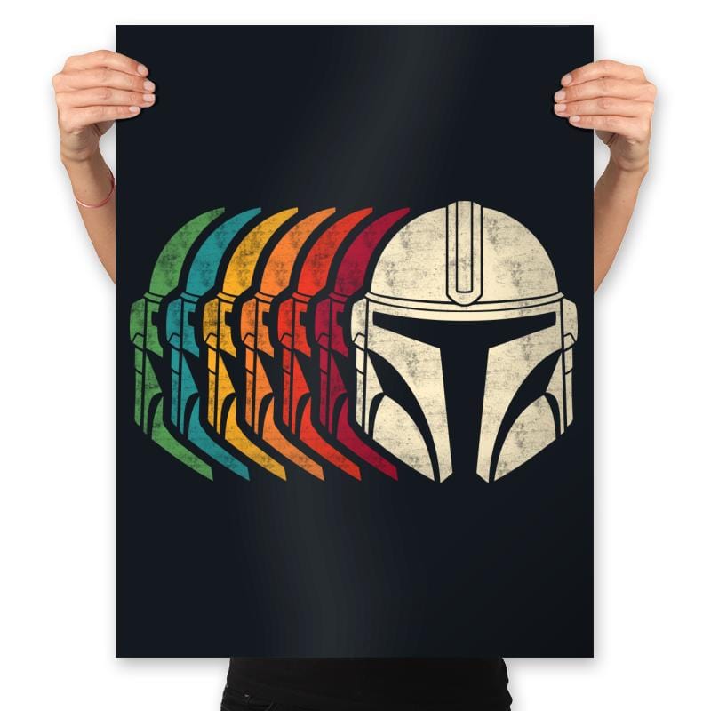 Retro Mando - Prints Posters RIPT Apparel 18x24 / Black