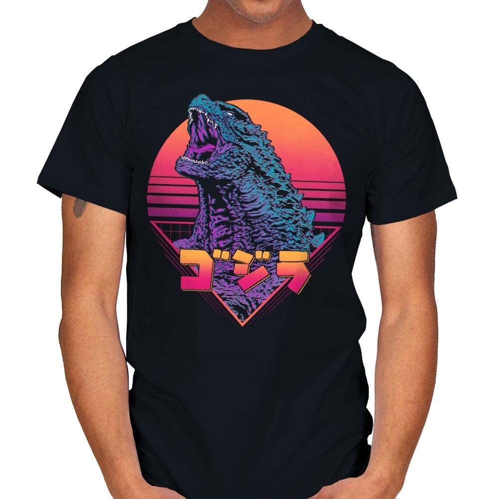 Retro Monster - Mens T-Shirts RIPT Apparel Small / Black