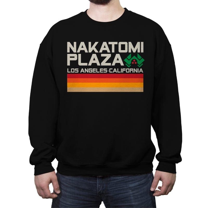 Retro Plaza - Crew Neck Sweatshirt Crew Neck Sweatshirt RIPT Apparel Small / Black