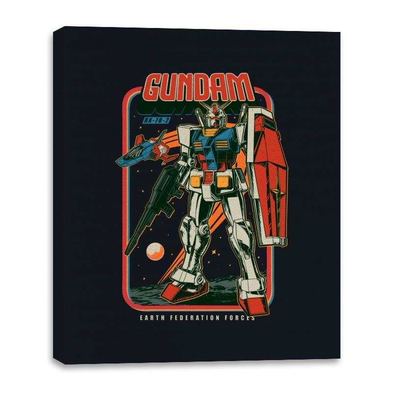 Retro RX 78 2 - Best Seller - Canvas Wraps Canvas Wraps RIPT Apparel 16x20 / Black