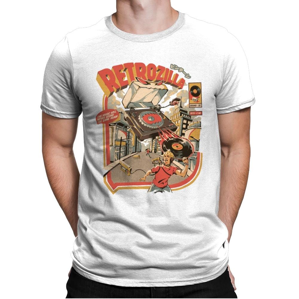 Retro Soundzilla - Mens Premium T-Shirts RIPT Apparel Small / White