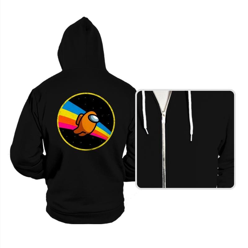 Retro Space Flying  - Hoodies Hoodies RIPT Apparel Small / Black