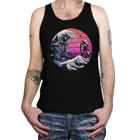 Retro Wave EVA - Tanktop Tanktop RIPT Apparel X-Small / Black