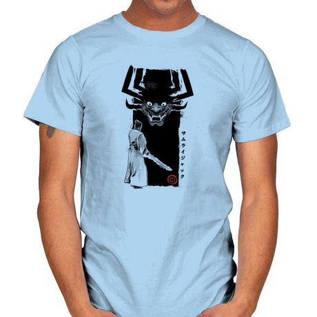 Return of the Samurai - Sumi Ink Wars - Mens T-Shirts RIPT Apparel Small / Light Blue