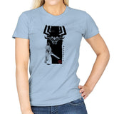 Return of the Samurai - Sumi Ink Wars - Womens T-Shirts RIPT Apparel Small / Light Blue