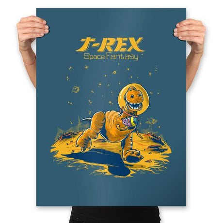 Rex Space Fantasy - Prints Posters RIPT Apparel 18x24 / Indigo