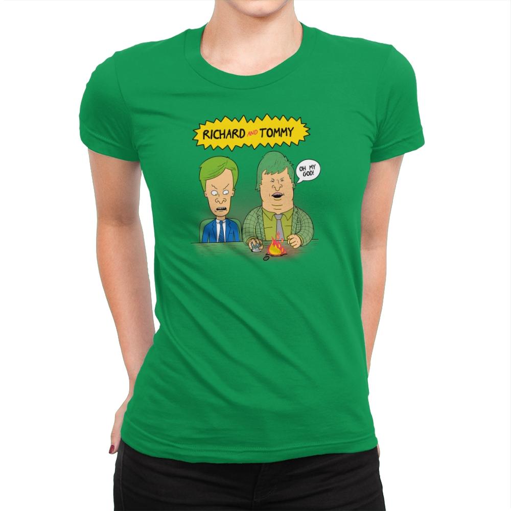 Richard And Tommy Exclusive - Womens Premium T-Shirts RIPT Apparel Small / Kelly Green