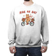 Ride or Die Catana - Crew Neck Sweatshirt Crew Neck Sweatshirt RIPT Apparel Small / White