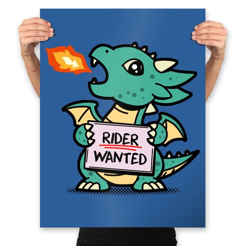 Rider Wanted - Prints Posters RIPT Apparel 18x24 / Royal