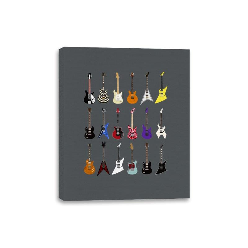 Riffs that Rocked the World - Iconic Guitars from Rock and Metal Legends - Canvas Wraps Canvas Wraps RIPT Apparel 8x10 / Charcoal