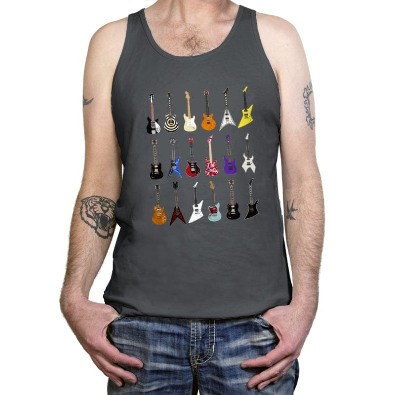 Riffs that Rocked the World - Iconic Guitars from Rock and Metal Legends - Tanktop Tanktop RIPT Apparel X-Small / Asphalt