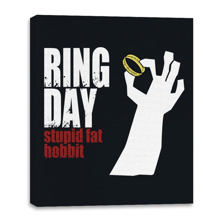 Ring Day - Canvas Wraps Canvas Wraps RIPT Apparel 16x20 / Black