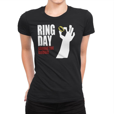 Ring Day - Womens Premium T-Shirts RIPT Apparel Small / Black