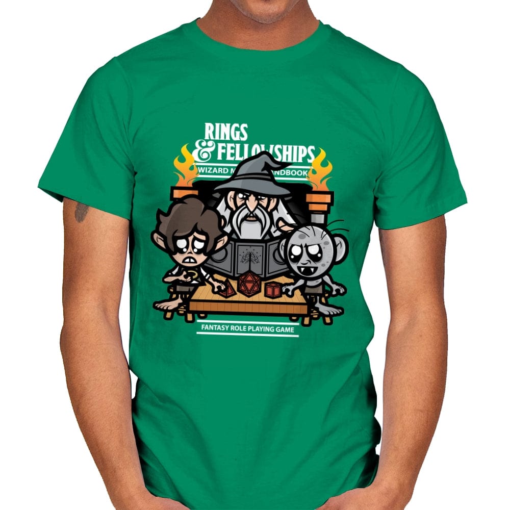 Rings and Fellowships - Mens T-Shirts RIPT Apparel Small / Kelly