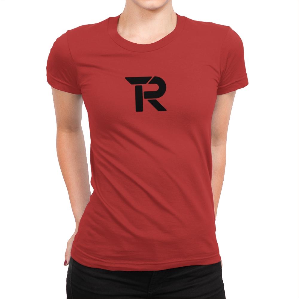 RIPT Black R Logo - Womens Premium T-Shirts RIPT Apparel Small / Red