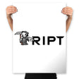 RIPT Reaper Chest Logo - Prints Posters RIPT Apparel 18x24 / White