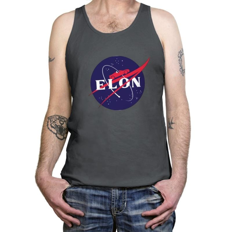 Roadsters in Space! - Tanktop Tanktop RIPT Apparel X-Small / Asphalt