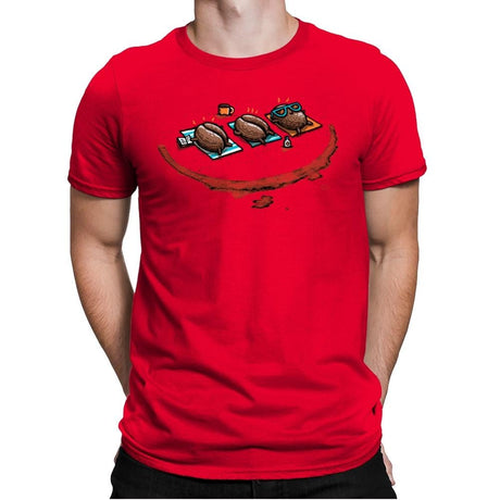 Roasted Coffee - Mens Premium T-Shirts RIPT Apparel Small / Red