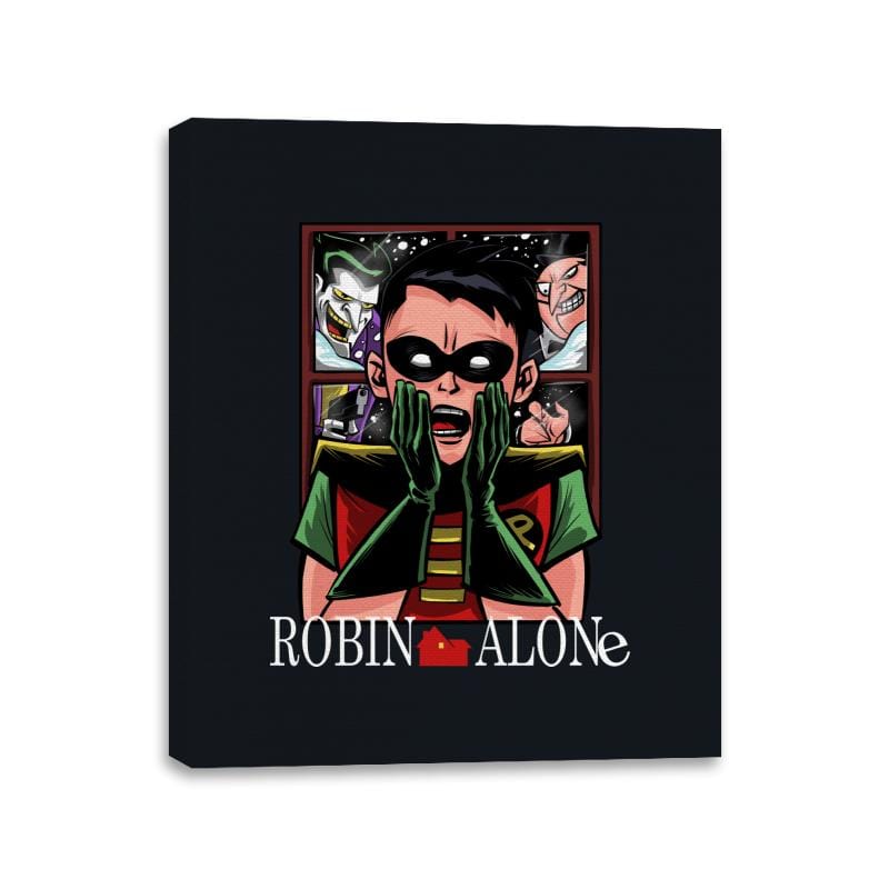 Robin Alone - Canvas Wraps Canvas Wraps RIPT Apparel 11x14 / Black