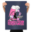 Robo Girl - Prints Posters RIPT Apparel 18x24 / Navy