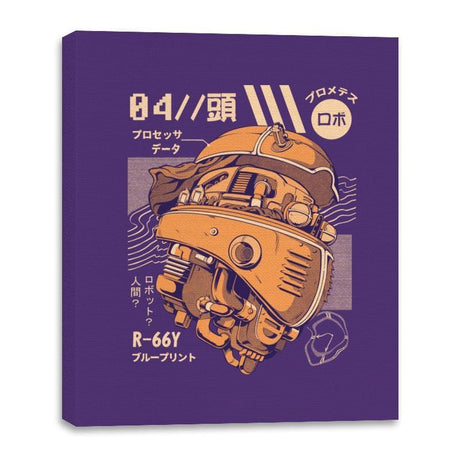 Robo-Head - Canvas Wraps Canvas Wraps RIPT Apparel 16x20 / Purple