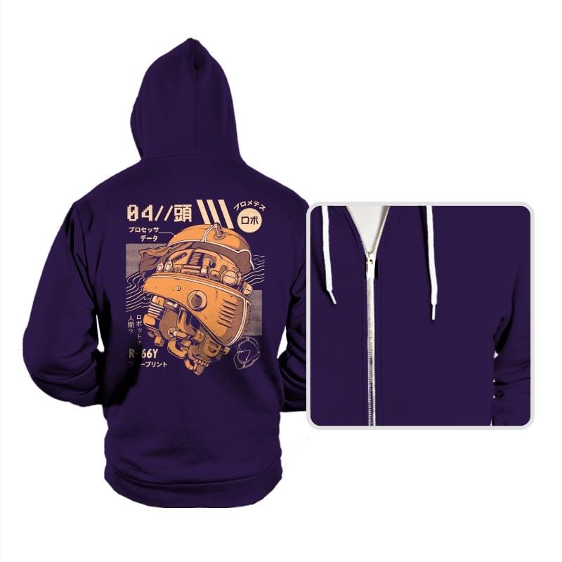 Robo-Head - Hoodies Hoodies RIPT Apparel Small / Team Purple