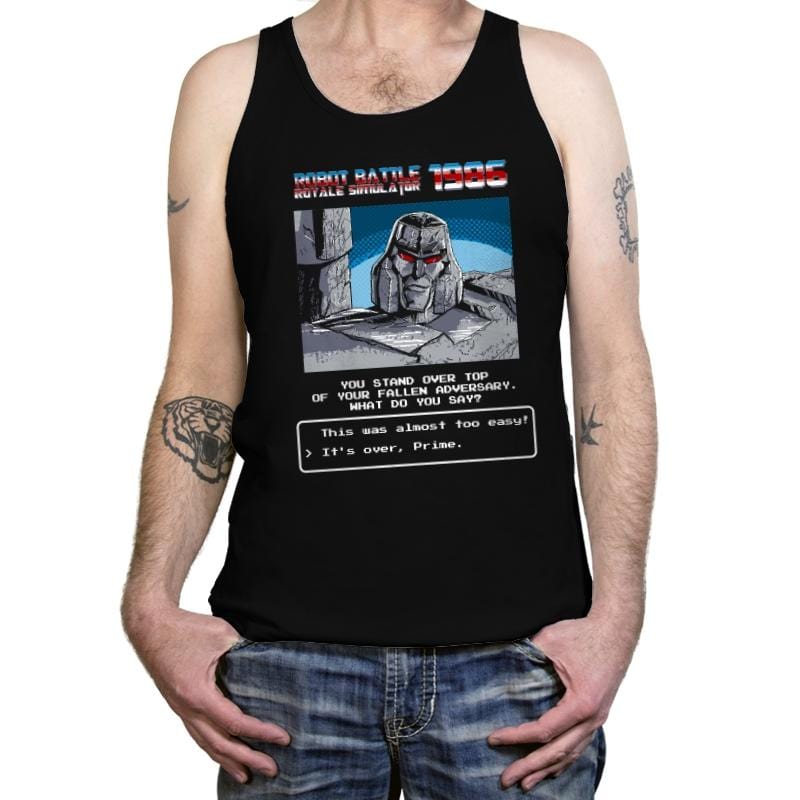 Robot Battle Royale Simulator 1986 - Tanktop Tanktop RIPT Apparel X-Small / Black