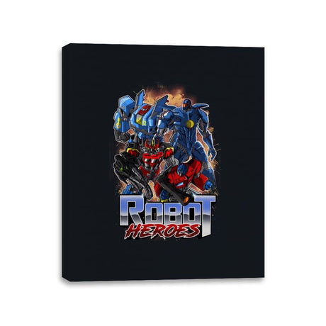 Robot Heroes - Canvas Wraps Canvas Wraps RIPT Apparel 11x14 / Black