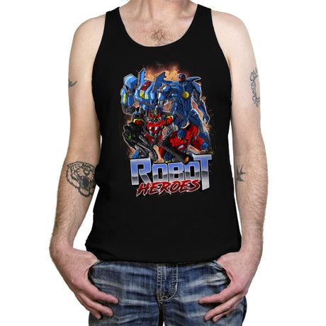 Robot Heroes - Tanktop Tanktop RIPT Apparel X-Small / Black