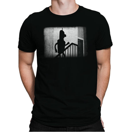 Robot Shadow - Mens Premium T-Shirts RIPT Apparel Small / Black