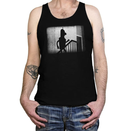 Robot Shadow - Tanktop Tanktop RIPT Apparel X-Small / Black