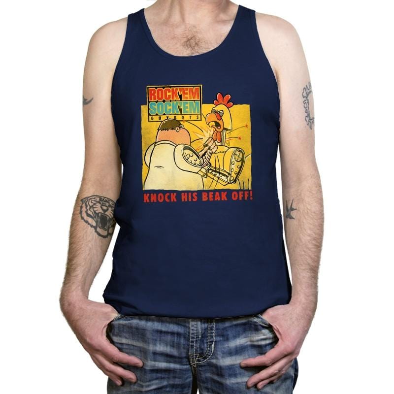 Rock'em Sock'em Guybots - Tanktop Tanktop RIPT Apparel X-Small / Navy