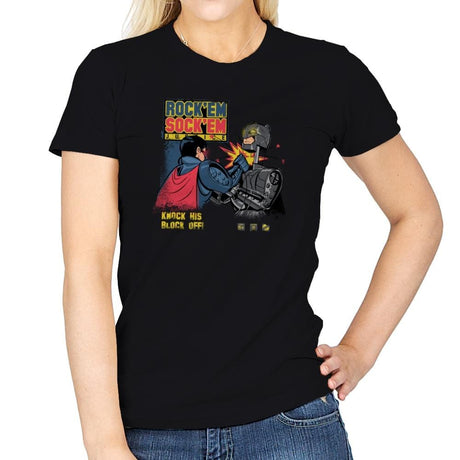 Rock 'em Sock 'em Justice Exclusive - Womens T-Shirts RIPT Apparel Small / Black