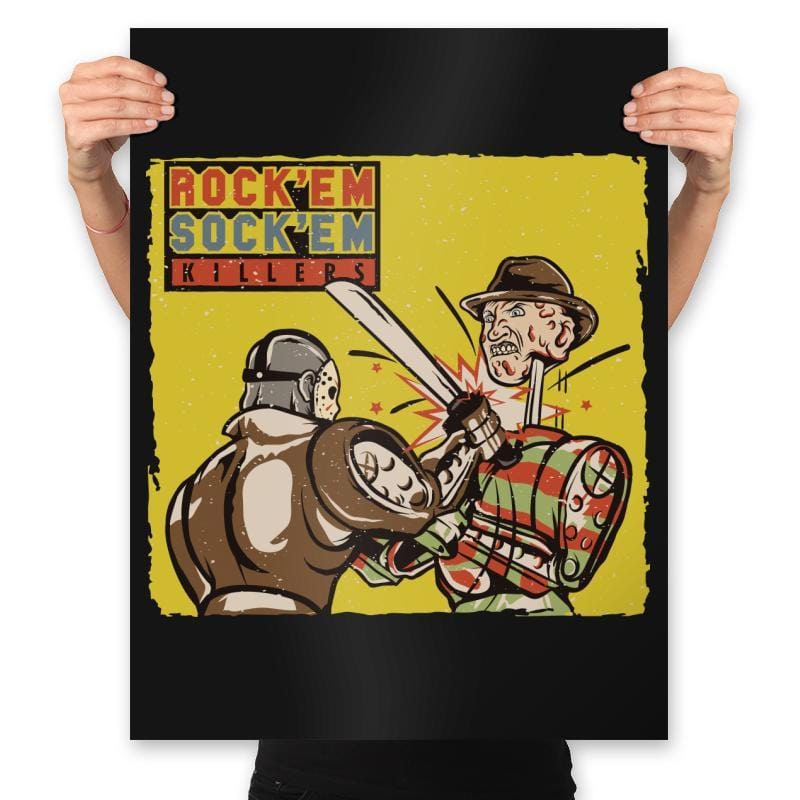 Rock'em Sock'em Killers - Prints Posters RIPT Apparel 18x24 / Black