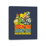 Rock'em Sock'em Synthezoids - Canvas Wraps Canvas Wraps RIPT Apparel 11x14 / Navy