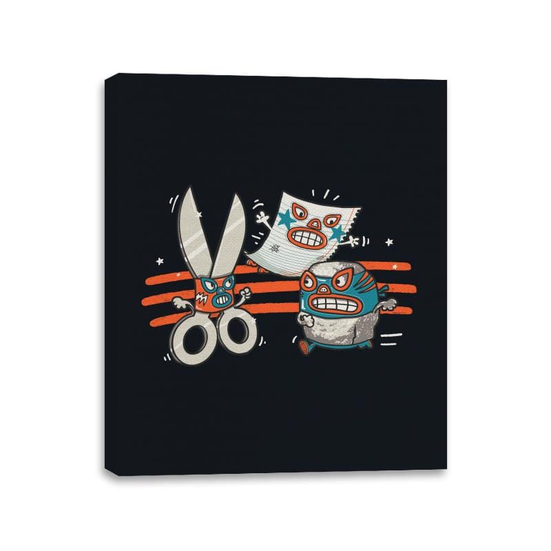 Rock_Paper_Scissor_Hold - Canvas Wraps Canvas Wraps RIPT Apparel 11x14 / Black