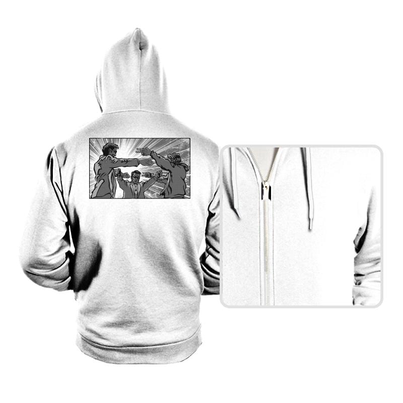 Rock Paper Scissors Mexican Standoff - Hoodies Hoodies RIPT Apparel Small / White