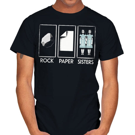 Rock Paper Sisters - Mens T-Shirts RIPT Apparel Small / Black