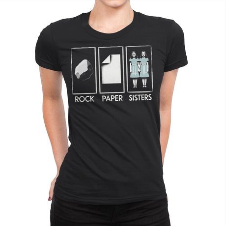 Rock Paper Sisters - Womens Premium T-Shirts RIPT Apparel Small / Black